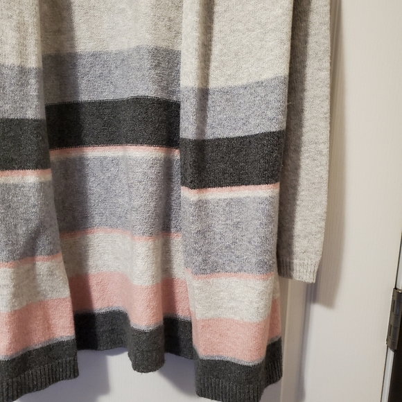 A New Day Cardigan Sweater- Grey/Pink/White (Size XS) - Picture 8 of 16